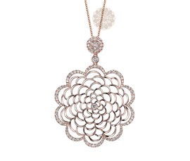 Vogue Crafts and Designs Pvt. Ltd. manufactures Rose Gold Flower Pendant at wholesale price.